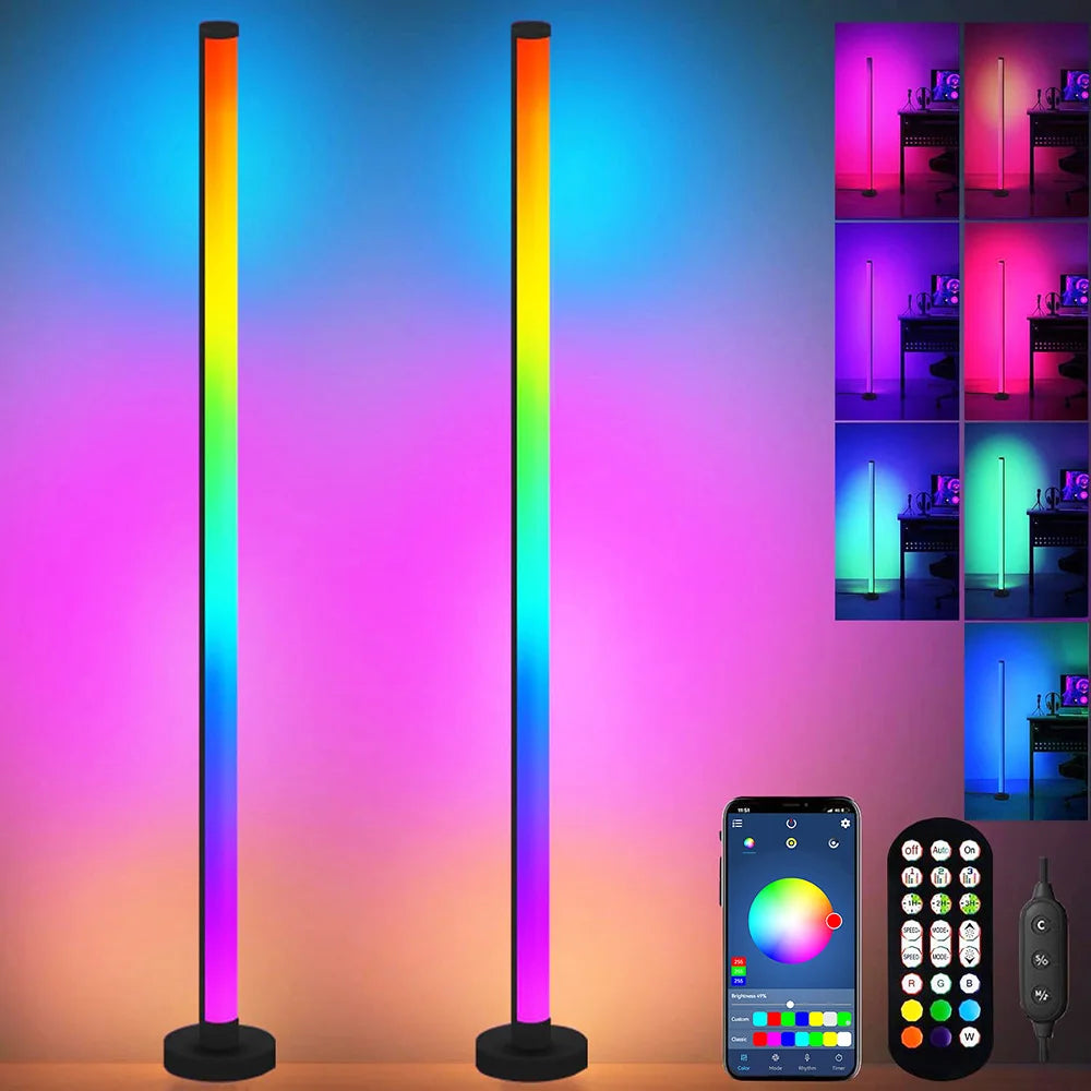 Smart LED Floor Lamp RGB Remote & APP Control