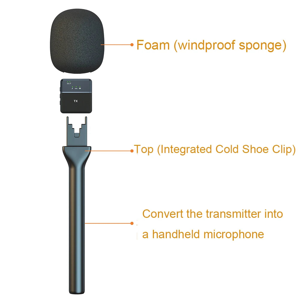 Pro Wireless Lavalier Mic 4-in-1: iPhone Android Noise Reduction