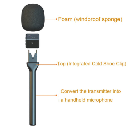 Pro Wireless Lavalier Mic 4-in-1: iPhone Android Noise Reduction